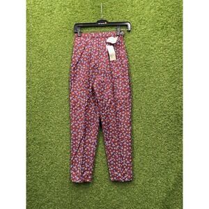 Vintage 70s Kmart Disco Pants Womens 4 Fits 22x24 Floral Pleated Geometric NWT